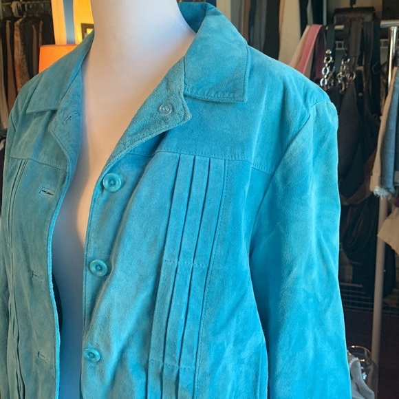 🤎Blue suede jacket - Picture 3 of 6